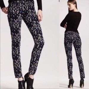 RAG & BONE Jean The Skinny Ikat Pants Corduroy Ribbed Retro 70s Slim Fit Size 24